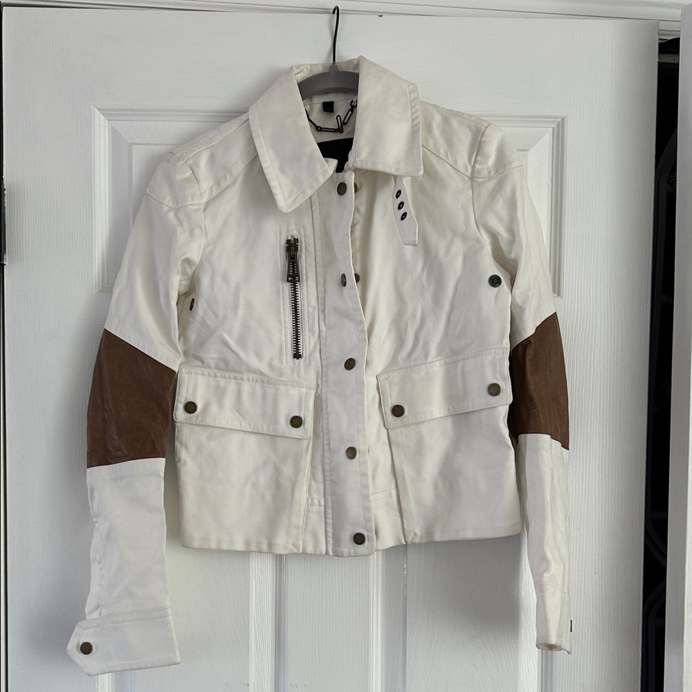 Belstaff White and Brown Utility Jacket